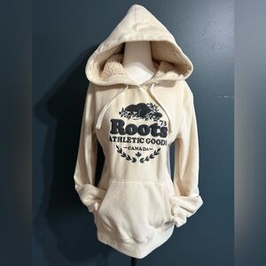 Roots Canada 🇨🇦 Fleece Sherpa Pull Over Hoodie